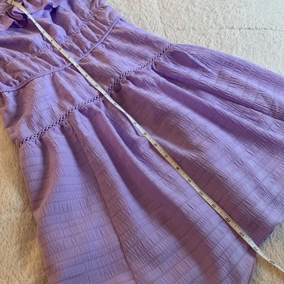 Wild Fable Lavender Texture Ruffle Fit & Flare Dress EUC XS - Picture 10 of 12